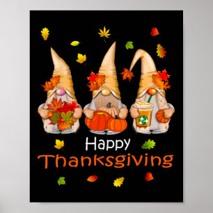 Funny Thanksgiving S för Women Gnome - Gnomies Fam Poster
