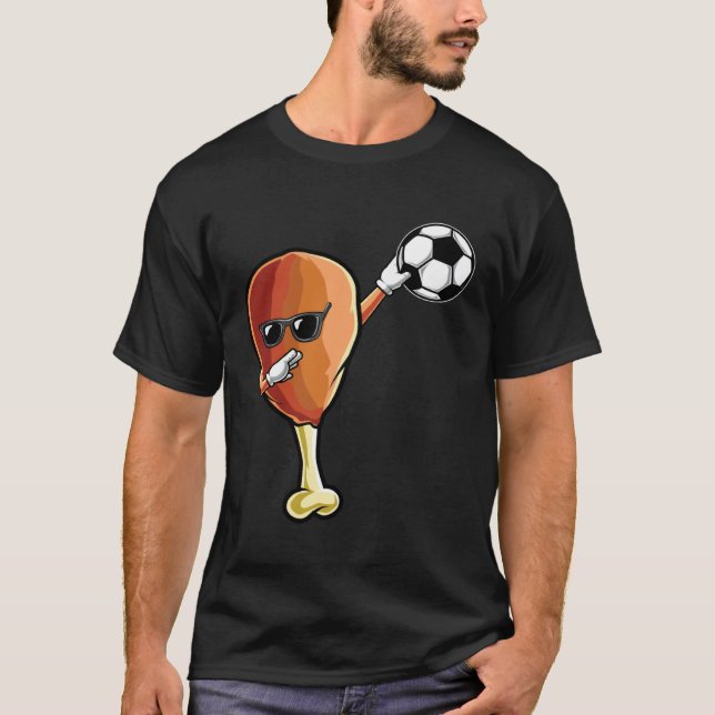Funny Thanksgiving Soccer Team Player Coach Turkey T Shirt (Framsida)