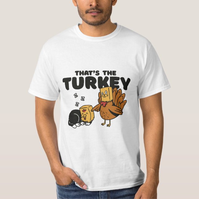 FUNNY THANKSGIVING TURKEY CAT SOM ÄR TURKIET T SHIRT (Framsida)