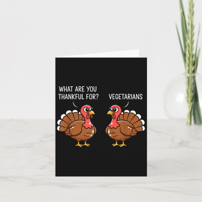 Funny Thanksgiving Turkey Design - What Are You Th Kort (Framsida)