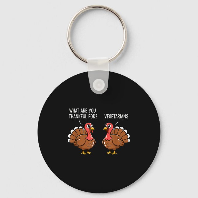 Funny Thanksgiving Turkey Design - What Are You Th Nyckelring (Framsida)