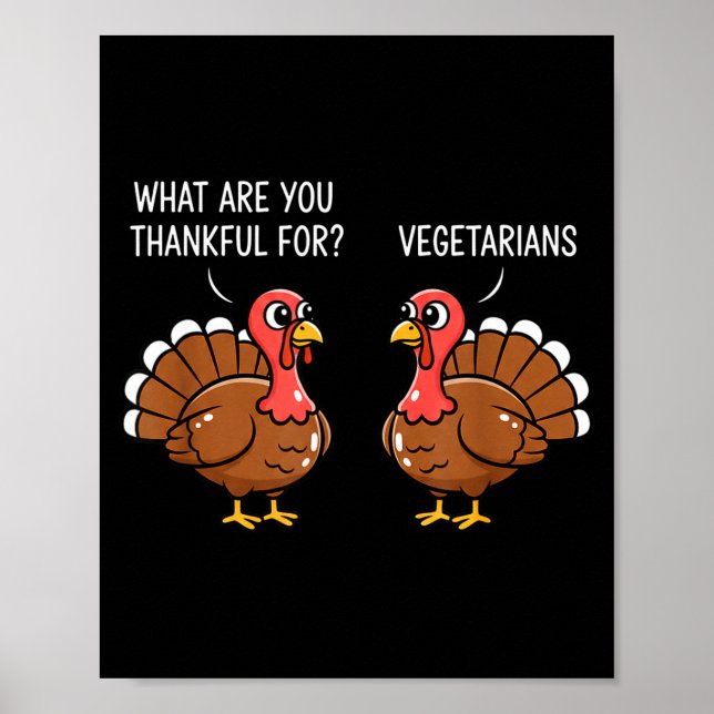 Funny Thanksgiving Turkey Design - What Are You Th Poster (Framsidan)