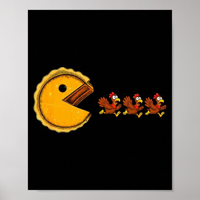 Funny Thanksgiving Turkey Gift For Men Women Kids  Poster (Framsidan)