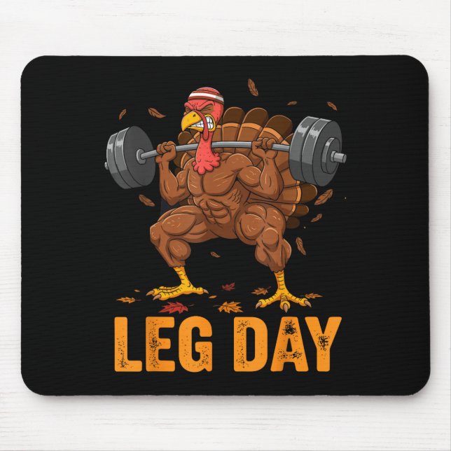 Funny Thanksgiving Turkey Leg Day Gym Workout Fitn Musmatta (Framsidan)
