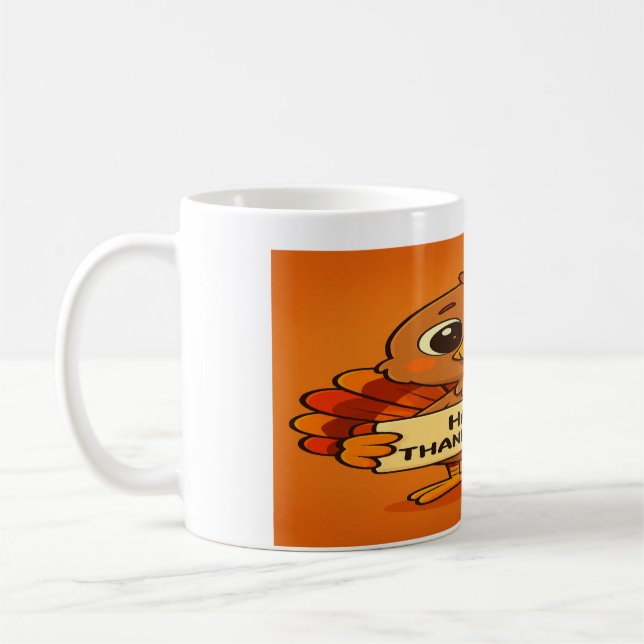 Funny Thanksgiving Turkey Mug Kaffemugg (Vänster)