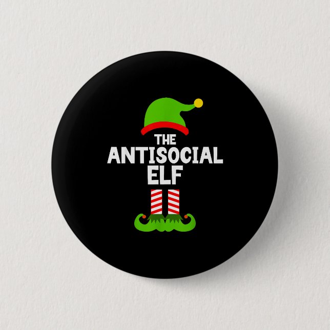 Funny The Antisocial Elf Christmas Family Pajama A Knapp (Framsida)