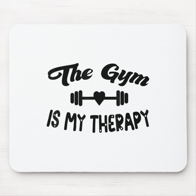Funny The Gym Is My Therapy Motivational Fitness L Musmatta (Framsidan)