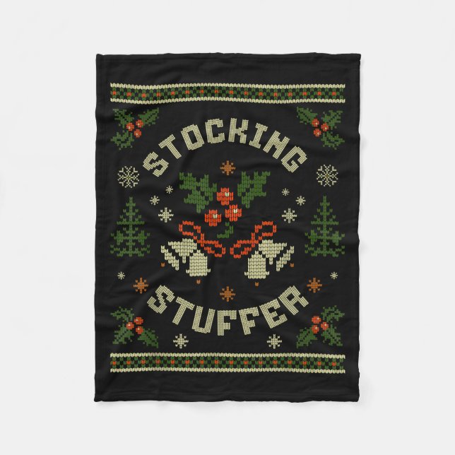 Funny The Stocking Stocking Stuffer Matching Coupl Fleecefilt (Framsidan)