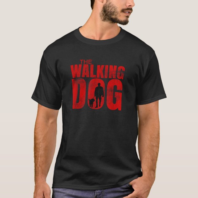 Funny The Walking Dog Dead Dog Walking Gif Men Wom T Shirt (Framsida)