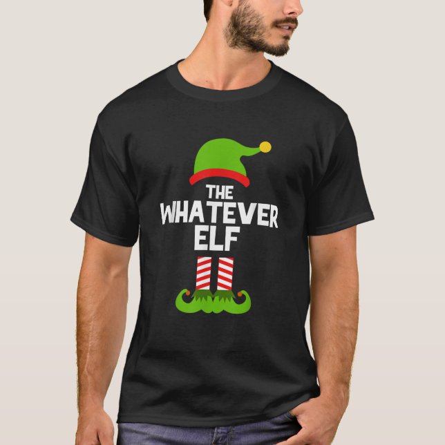Funny The Whatever Elf Christmas Family Party Paja T Shirt (Framsida)