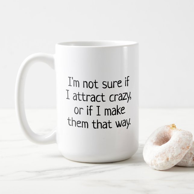 Funny Therapy Mugg Crazy Quote Simple Coffee Kopp (Med munk)