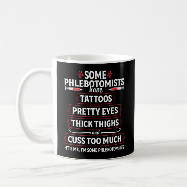Funny Thighs Phlebotomist Phlebotomy Technician Nu Kaffemugg (Vänster)