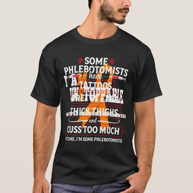 Funny Thighs Phlebotomist Phlebotomy Technician Nu T Shirt (Framsida)