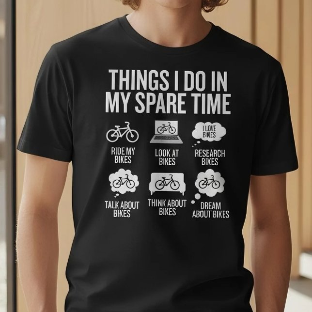 Funny Things I Do In My Spare Time Biker T Shirt (Skapare uppladdad)