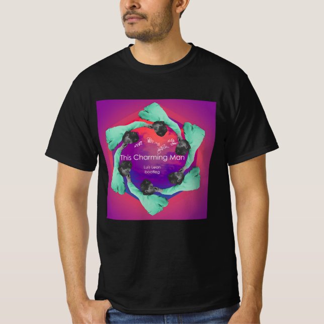 Funny this charming man remixes t shirt (Framsida)