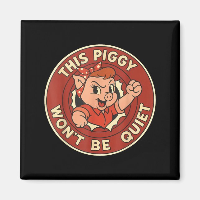 Funny This Ggy Won't Be Quiet  Magnet (Framsidan)