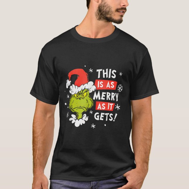 Funny This Is As Merry As It Gets Christmas, Sarca T Shirt (Framsida)