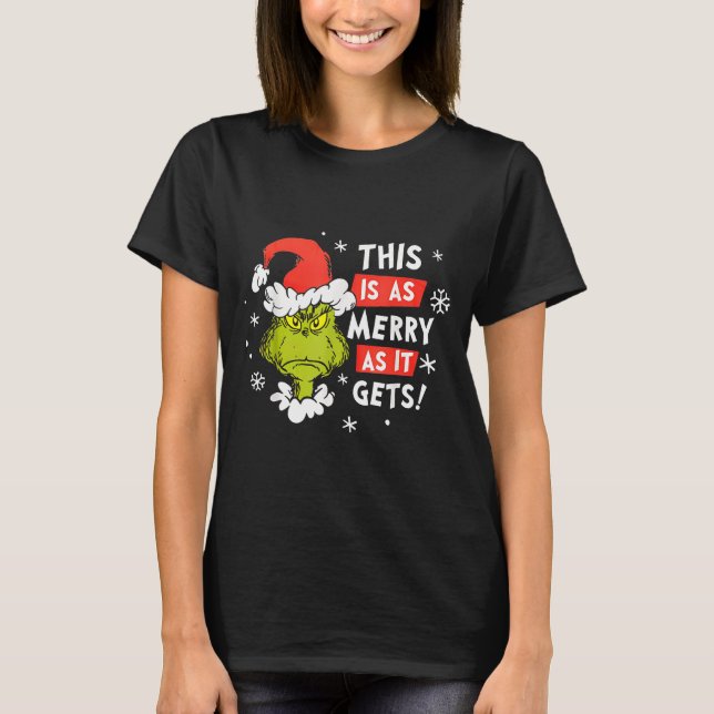Funny This Is As Merry As It Gets Christmas, Sarca T Shirt (Framsida)
