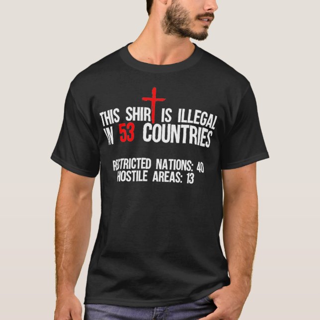 Funny This  Is Illegal In 53 Countries Gift Men Wo T Shirt (Framsida)
