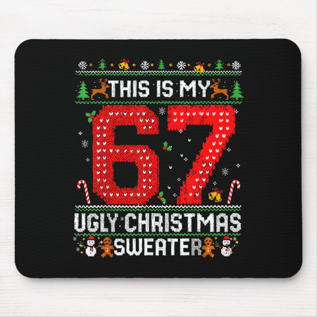 Funny This Is My 67 Ugly Christmas Sweater Xmas Ma Musmatta (Framsidan)
