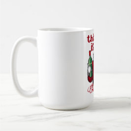 Funny This Is My Christmas Spirit Santa Wine Kaffemugg