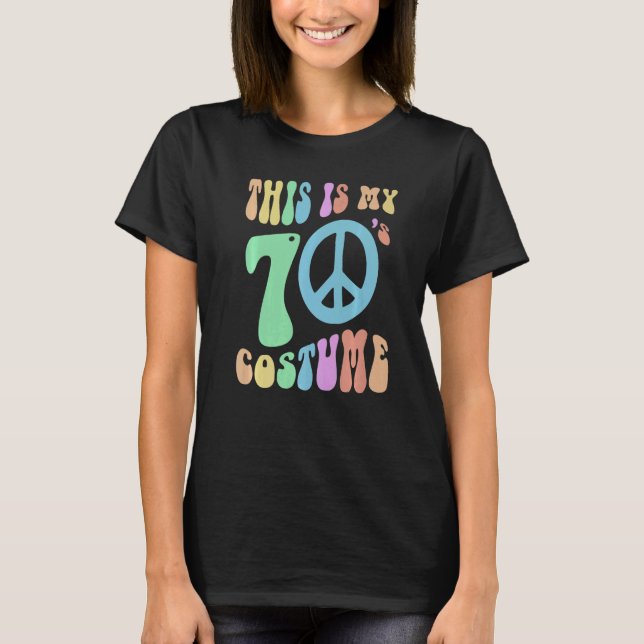 Funny THIS IS MY SEVENTIES COSTUME Groovy 70's Spo T Shirt (Framsida)