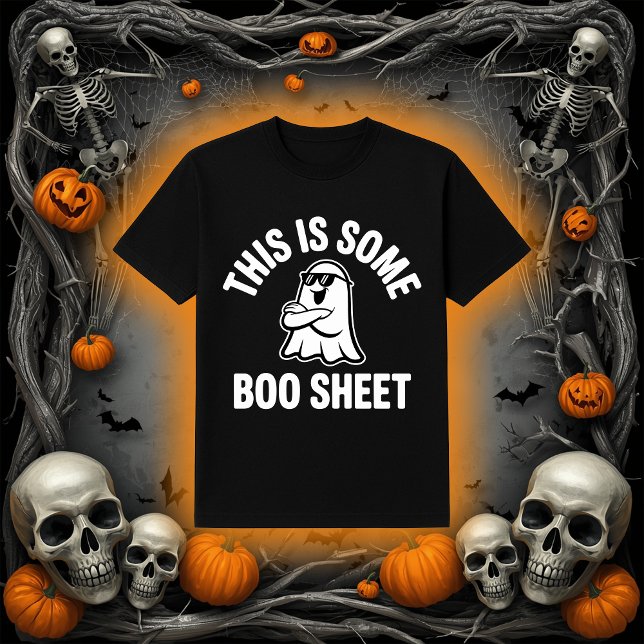 Funny "This Is Some Boo Sheet" Pun Cool Ghost T Shirt (Skapare uppladdad)