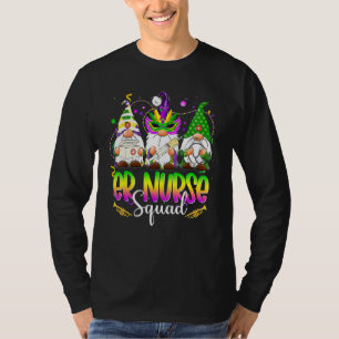 Funny Three Nordic Gnomes Er Nurse Squad Mardi Gra T Shirt