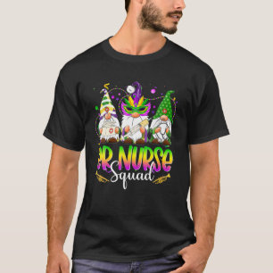 Funny Three Nordic Gnomes ER Nurse Squad Mardi Gra T Shirt