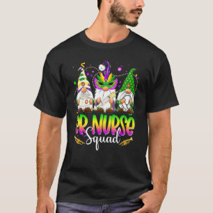 Funny Three Nordic Gnomes Er Nurse Squad Mardi Gra T Shirt