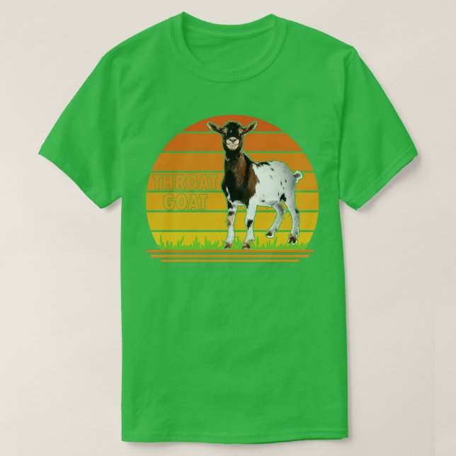 Funny Throat Goat Älskare T Shirt (Design framsida)