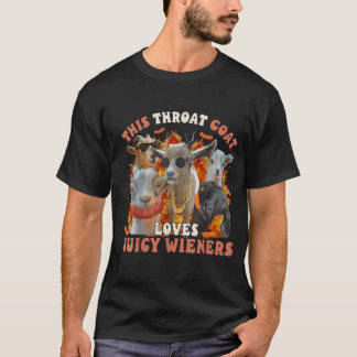 Funny Throat Goat Swallows Juicy Business Card T Shirt