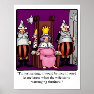 Funny Throne Room Humor Poster