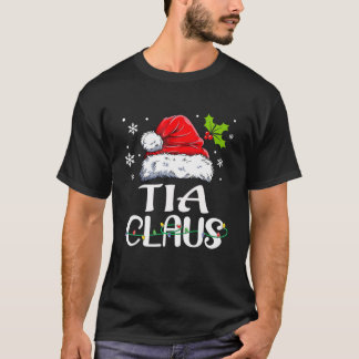 Funny Tia Claus jul Pajamas Santa T Shirt
