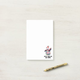 Funny Tie Dye Flamingo Hippie Post-it Block