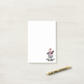 Funny Tie Dye Flamingo Hippie Post-it Block