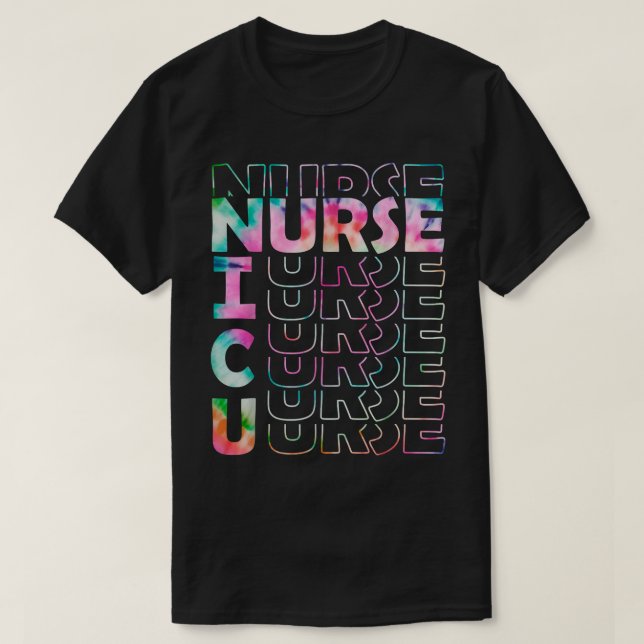 Funny Tie Dye NICU Nurse Neonatal ICU Cute Little T Shirt (Design framsida)