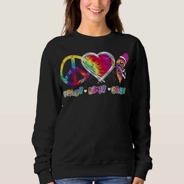 Funny Tie Dye Student Teacher Peace Love 1st T Shirt (Framsida)