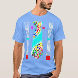Funny Tie Shirt med Aqua Suspenders Rodeo clown b T