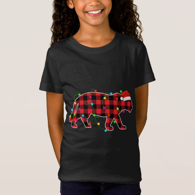 Funny Tiger Julgran Red Play Julafton Animals T Shirt (Framsida)