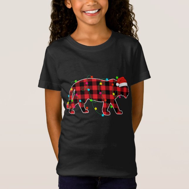 Funny Tiger Julgran Red Play Julafton Animals T Shirt (Framsida)