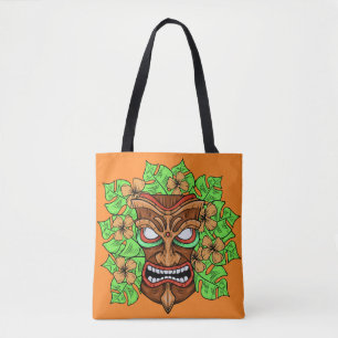 Funny Tiki Mask-påsar Tygkasse