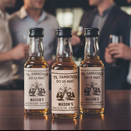Funny Til Hangover Do US Part Bachelor Party Spritflaskor Etikett