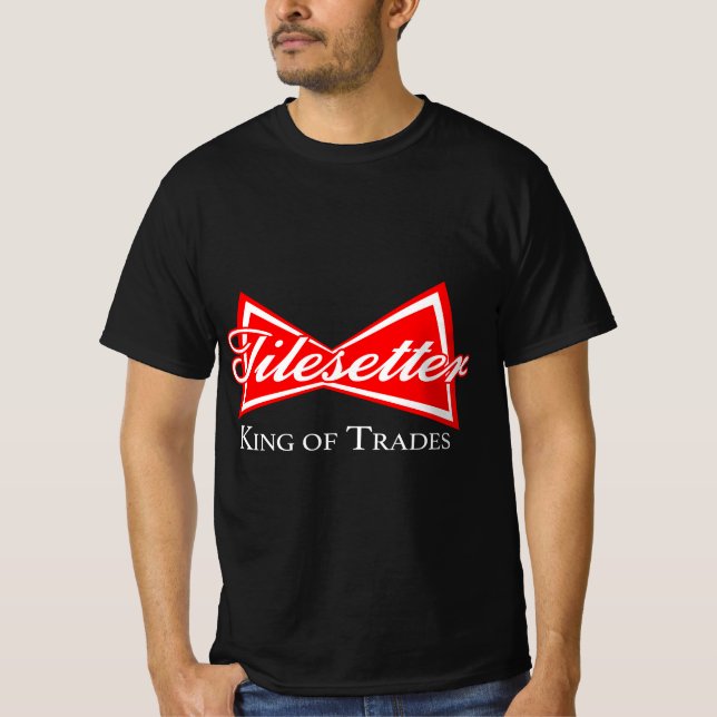 Funny Tilesetter King of Trades Tile Setter Mason  T Shirt (Framsida)