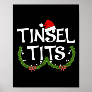 Funny Tinsel Matching Jingle jul Par Poster