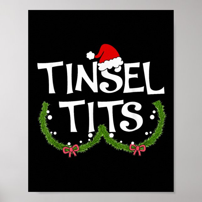 Funny Tinsel Matching Jingle jul Par Poster (Framsidan)