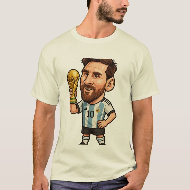  Funny Tiny Football Legend – Cartoon Soccer GOAT T Shirt (Framsida)