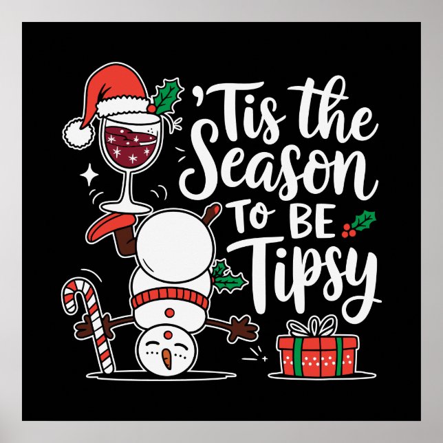 Funny Tipsy dricker party Poster (Framsidan)