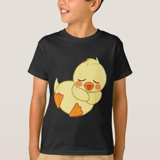 Funny Tired As Duck I Love Cute Ducklings Quote Gi T Shirt (Framsida)