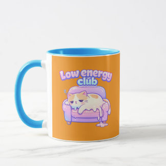 Funny Tired Cute Cat Melting on Chair Coffee Mug Mugg